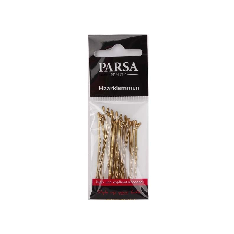 PARSA 26530 juukseklambrid 6 cm/18 tk/kuldsed