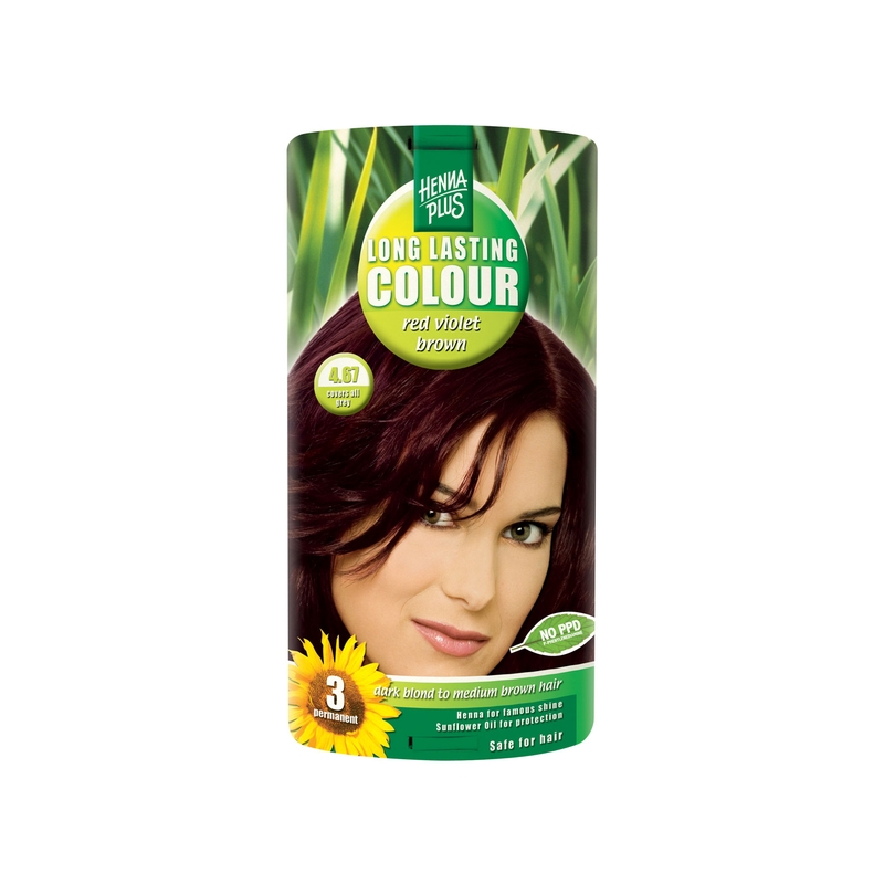 Henna Plus Long Lasting Colour juuksevärv 4.67 red violet brown