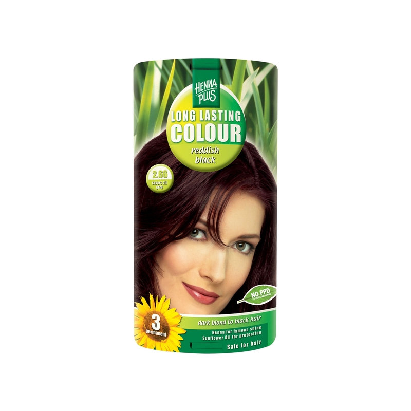 Henna Plus Long Lasting Colour juuksevärv  2.66 reddish black