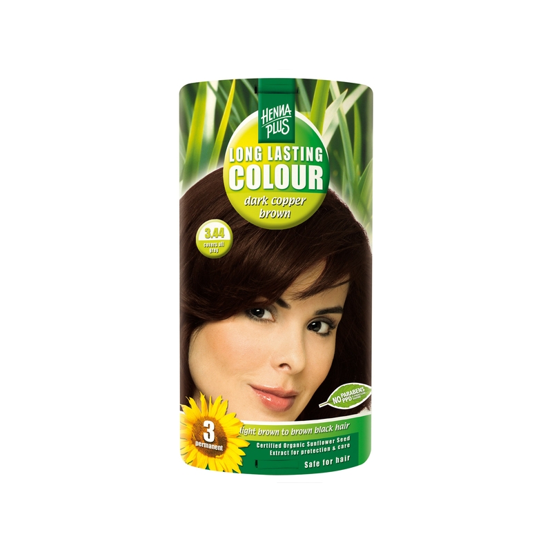 Henna Plus Long Lasting Colour juuksevärv 3.44 dark copper brown