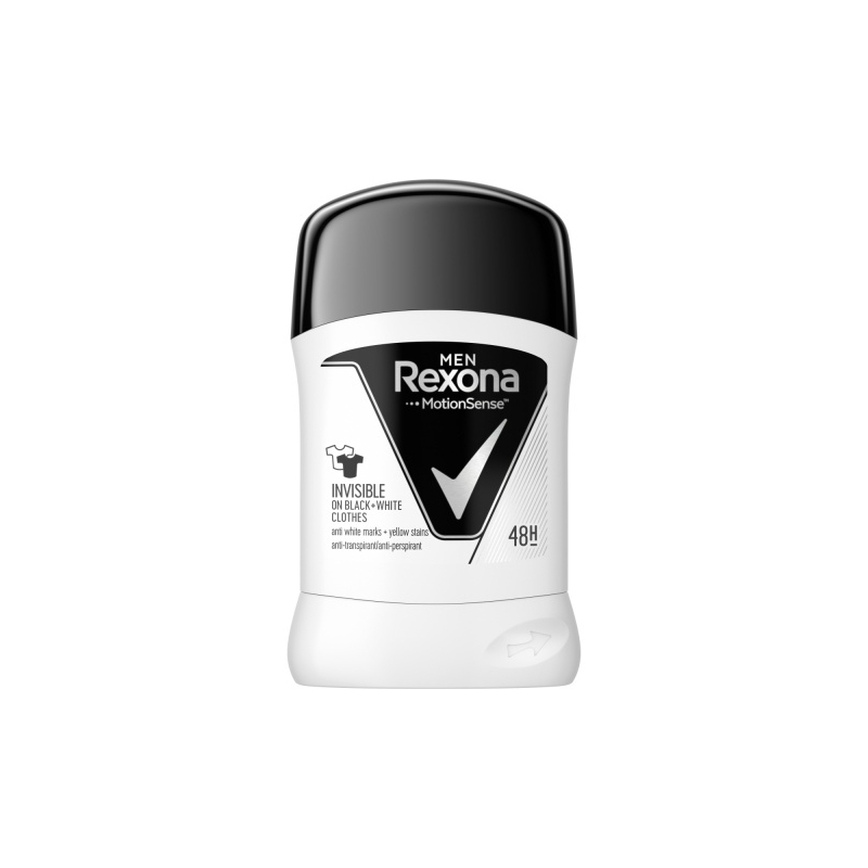 Rexona Men Stick pulkdeodorant Invisible B&W 50ml