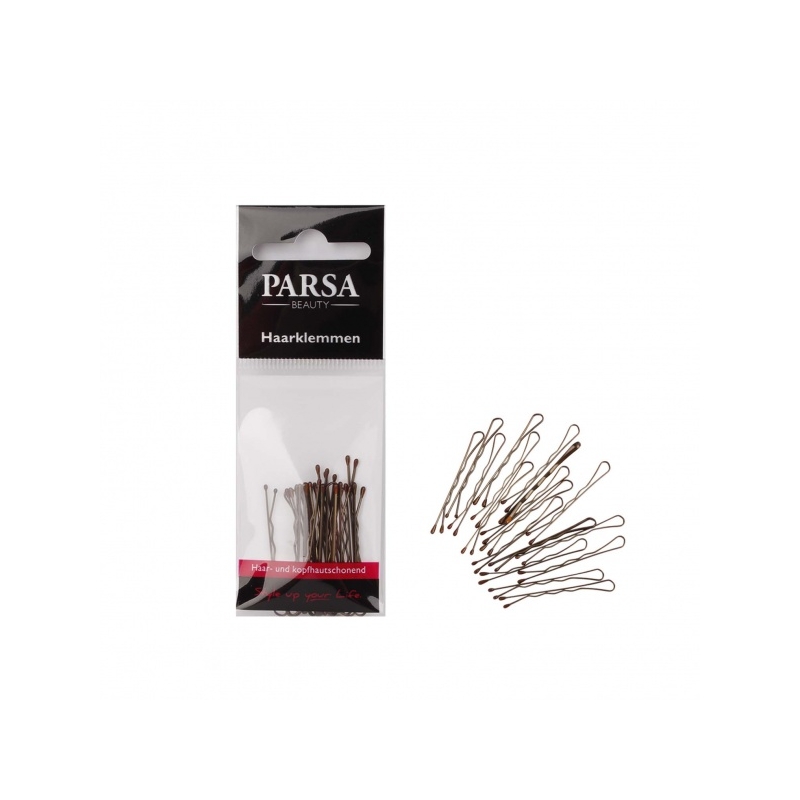 PARSA 62809 juukseklambrid 4 cm/18 tk/pruunid