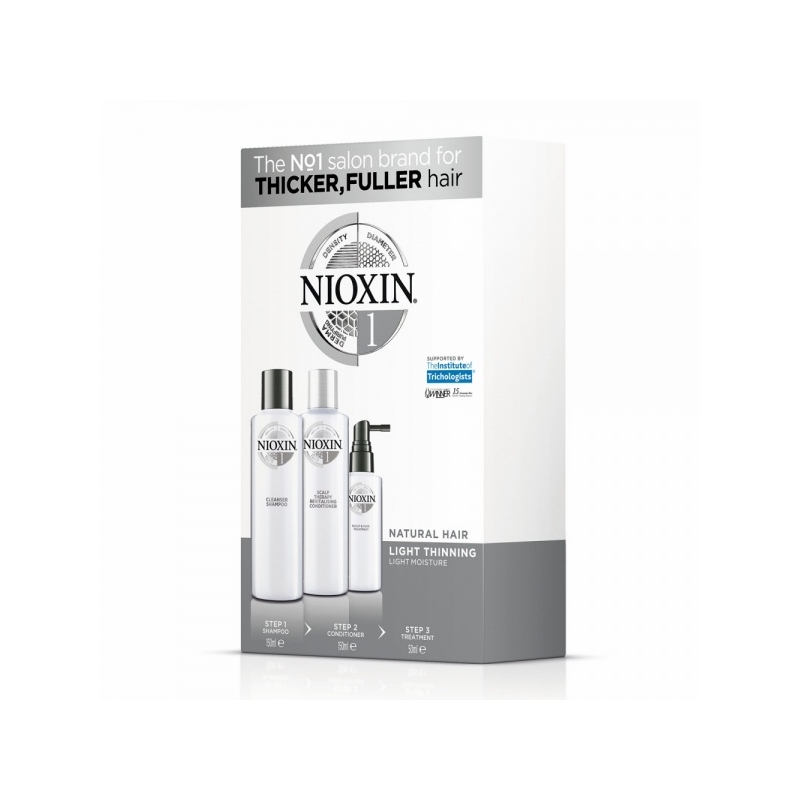 Nioxin System 1  3-Osaline Süsteem (Šampoon+Palsam+Hooldus) 
