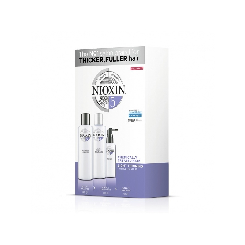 Nioxin System 5 Osaline Süsteem Šampoon+Palsam+Hooldus 