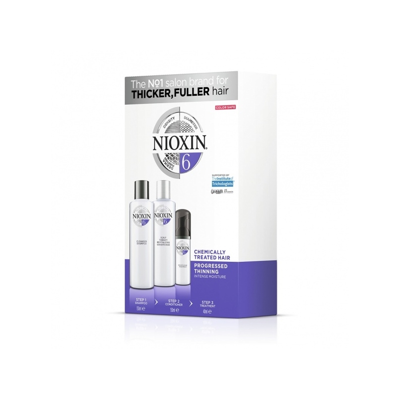 Nioxin System 6 3-Osaline Süsteem Šampoon+Palsam+Hooldus