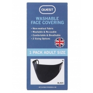 Skin Academy Quest Washable Face Covering Mask black 1 pc