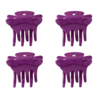 Evita Peroni Zu Mini Shark Juukseklamber, 4tk pakendis purple