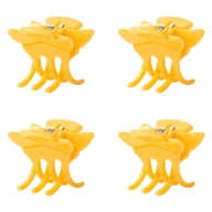 Evita Peroni Zu Mini Shark Juukseklamber, 4tk pakendis yellow