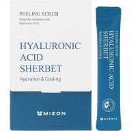Mizon Hyaluronic Acid Sherbet Peeling Scrub näokoorija sooda ja hüaluroonhappega 40 tk