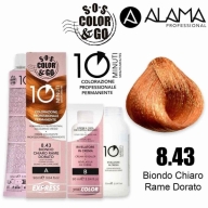 Alama Color & Go Juuksevärv 8.43 light blonde copper golden